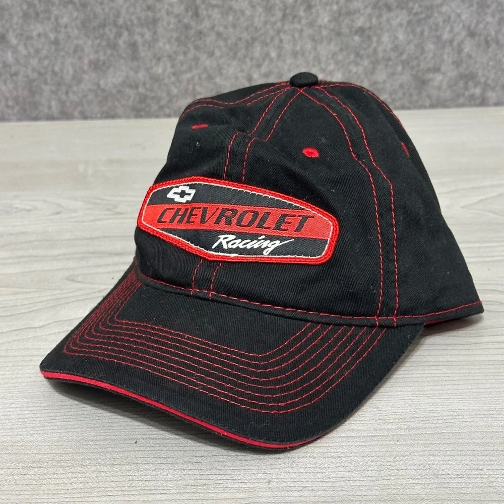 Chevrolet Racing Black Red Embroidered‎ Logo Baseball Cap One Size Fits Most Men